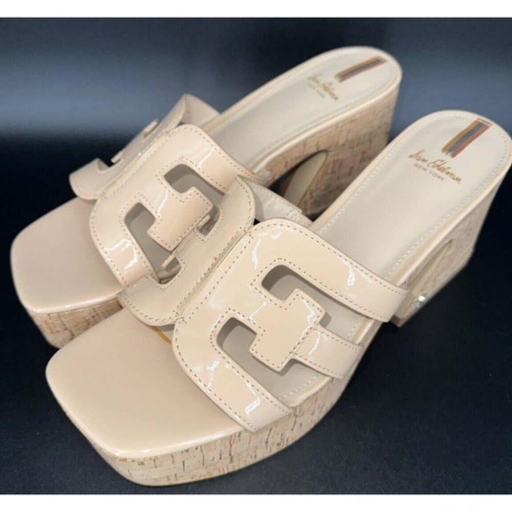 Sam Edelman‎ Womens Dev Beige Platform Sandals Shoes 9 Medium (B,M) BHFO 5736